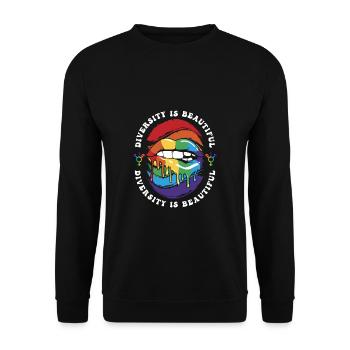 Cadeau de chemise LGBTQ+ Mois LGBT - Sweat-shirt Unisexe - noir - Devant - Alina (178cm) & Michal (187cm)