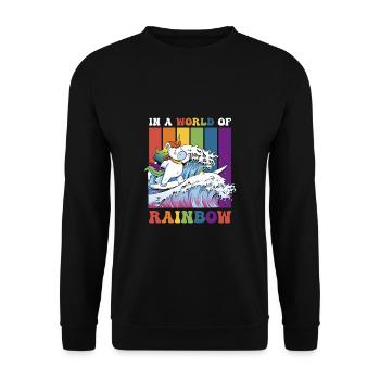 Cadeau de chemise LGBTQ+ Mois LGBT - Sweat-shirt Unisexe - noir - Devant - Alina (178cm) & Michal (187cm)