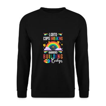 Cadeau de chemise LGBTQ+ Mois LGBT - Sweat-shirt Unisexe - noir - Devant - Alina (178cm) & Michal (187cm)