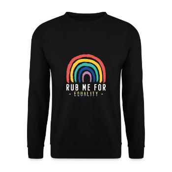 Cadeau de chemise LGBTQ+ Mois LGBT - Sweat-shirt Unisexe - noir - Devant - Alina (178cm) & Michal (187cm)