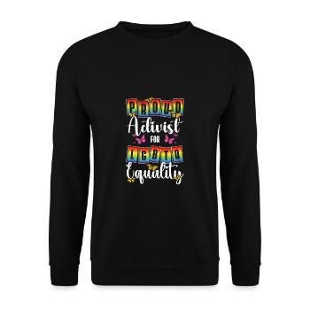Cadeau de chemise LGBTQ+ Mois LGBT - Sweat-shirt Unisexe - noir - Devant - Alina (178cm) & Michal (187cm)