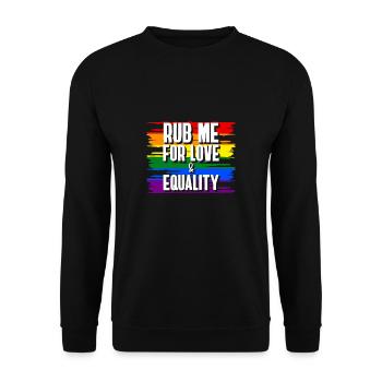 Cadeau de chemise LGBTQ+ Mois LGBT - Sweat-shirt Unisexe - noir - Devant - Alina (178cm) & Michal (187cm)