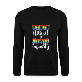 Cadeau de chemise LGBTQ+ Mois LGBT - Sweat-shirt Unisexe - noir - Devant - Alina (178cm) & Michal (187cm)