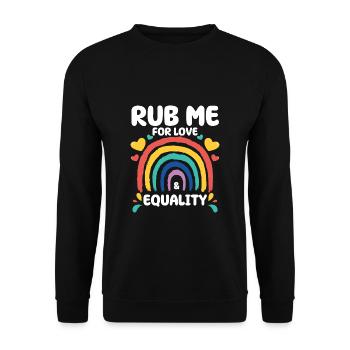 Cadeau de chemise LGBTQ+ Mois LGBT - Sweat-shirt Unisexe - noir - Devant - Alina (178cm) & Michal (187cm)