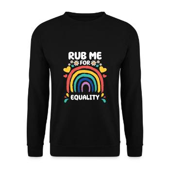 Cadeau de chemise LGBTQ+ Mois LGBT - Sweat-shirt Unisexe - noir - Devant - Alina (178cm) & Michal (187cm)