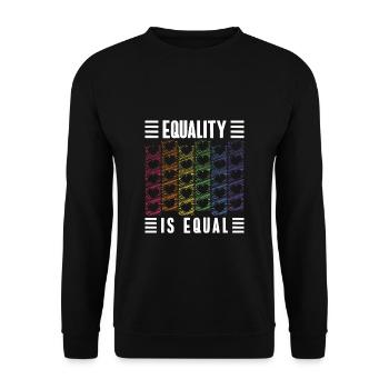 Cadeau de chemise LGBTQ+ Mois LGBT - Sweat-shirt Unisexe - noir - Devant - Alina (178cm) & Michal (187cm)