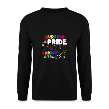 Cadeau de chemise LGBTQ+ Mois LGBT - Sweat-shirt Unisexe - noir - Devant - Alina (178cm) & Michal (187cm)