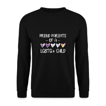Cadeau de chemise LGBTQ+ Mois LGBT - Sweat-shirt Unisexe - noir - Devant - Alina (178cm) & Michal (187cm)