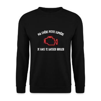 voyant moteur - Sweat-shirt Unisexe - noir - Devant - Alina (178cm) & Michal (187cm)