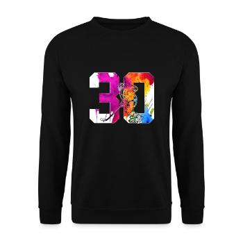 NUMBER 30 HOCKEY 30TH BIRTHDAY - Unisex Sweatshirt - black - Front - Alina (178cm) & Michal (187cm)