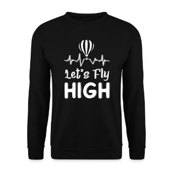 Permet de voler des montgolfières hautes - Sweat-shirt Unisexe - noir - Devant - Alina (178cm) & Michal (187cm)