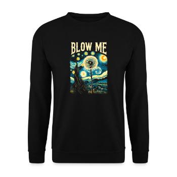 Pissenlit - Cadeau amusant pour les amoureux de la nature - Sweat-shirt Unisexe - noir - Devant - Alina (178cm) & Michal (187cm)