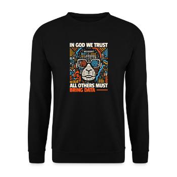 Daten Analyst - Lustiges Geschenk für Analytiker - Unisex Pullover - Schwarz - Vorne - Alina (178cm) & Michal (187cm)