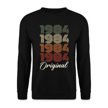 1984 Original Vintage Birthday Gift 1984 - Unisex Sweatshirt - black - Front - Alina (178cm) & Michal (187cm)