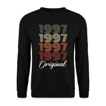 1997 Original Vintage Birthday Gift 1997 - Unisex Sweatshirt - black - Front - Alina (178cm) & Michal (187cm)