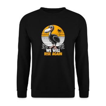 Dodo Vogel Design - We Will Rise Again - Unisex Pullover - Schwarz - Vorne - Alina (178cm) & Michal (187cm)