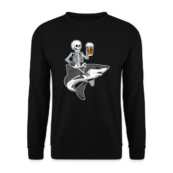 Ride The Wave - Unisex Sweatshirt - black - Front - Alina (178cm) & Michal (187cm)