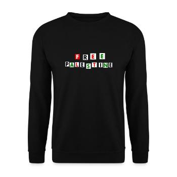Free palestine - Unisex Pullover - Schwarz - Vorne - Alina (178cm) & Michal (187cm)