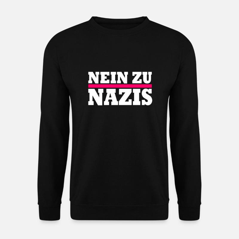 Nein zu nazis - Unisex Pullover - Schwarz
