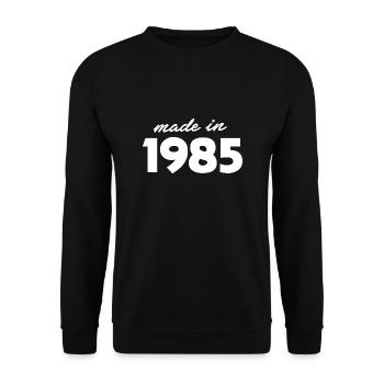 made in 1985 - Sweat-shirt Unisexe - noir - Devant - Alina (178cm) & Michal (187cm)