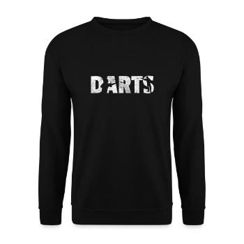 Darts shirt Geschenk Dartspieler - Unisex Pullover - Schwarz - Vorne - Alina (178cm) & Michal (187cm)