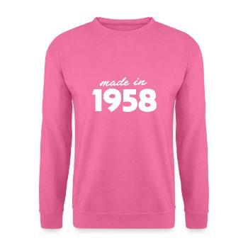 made in 1958 - Sweat-shirt Unisexe - rose - Devant