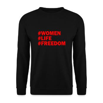 Women life freedom - Unisex Sweatshirt - black - Front - Alina (178cm) & Michal (187cm)