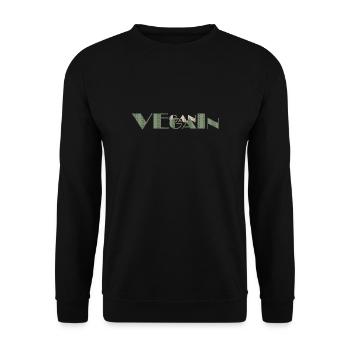 VegGain - Sweat-shirt Unisexe - noir - Devant - Alina (178cm) & Michal (187cm)