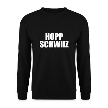Hopp schwiiz - Sweat-shirt Unisexe - noir - Devant - Alina (178cm) & Michal (187cm)