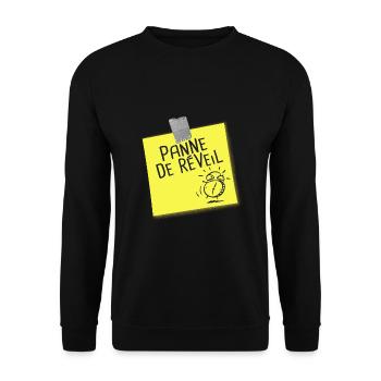 panne de réveil humour être en retard - Sweat-shirt Unisexe - noir - Devant - Alina (178cm) & Michal (187cm)