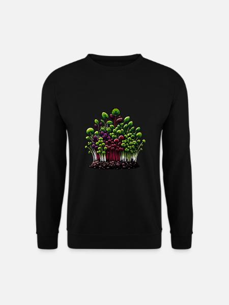 Microgreens Landwirtschaft Vegan Sprossen - Unisex Pullover - Schwarz