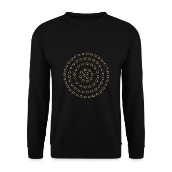 Optical illusion spiral - Unisex Sweatshirt - black - Front - Alina (178cm) & Michal (187cm)