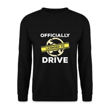 Fahrschüler - Unisex Pullover - Schwarz - Vorne - Alina (178cm) & Michal (187cm)