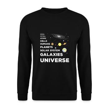 Universum Physiker - Unisex Pullover - Schwarz - Vorne - Alina (178cm) & Michal (187cm)