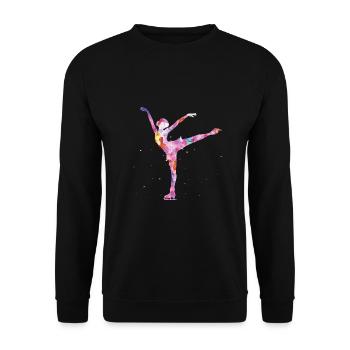 patineuse artistique - Sweat-shirt Unisexe - noir - Devant - Alina (178cm) & Michal (187cm)