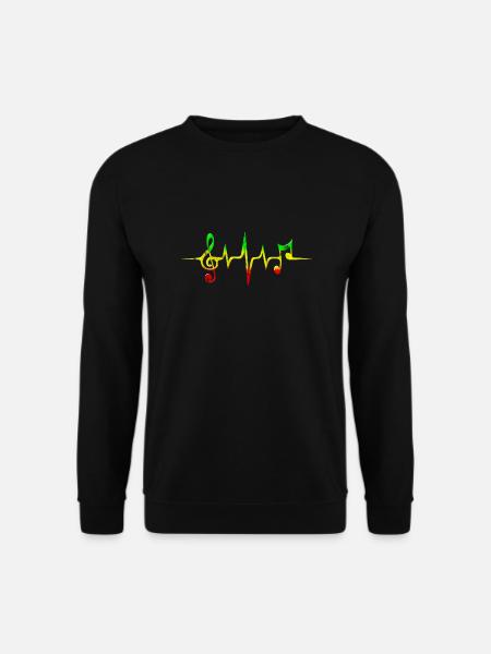 Reggae Sheet Music Vintage Sheet Music Pulse - Unisex Sweatshirt - black