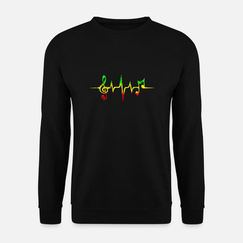 Reggae Sheet Music Vintage Sheet Music Pulse - Unisex Sweatshirt - black