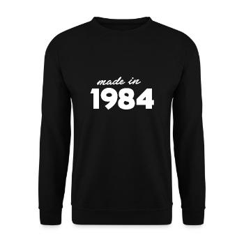 made in 1984 - Sweat-shirt Unisexe - noir - Devant - Alina (178cm) & Michal (187cm)