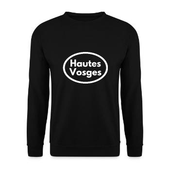 hautes vosges - Sweat-shirt Unisexe - noir - Devant - Alina (178cm) & Michal (187cm)