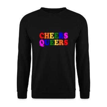 Cheers queers - Unisex Sweatshirt - black - Front - Alina (178cm) & Michal (187cm)