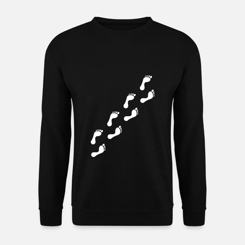 Footprints Walking barefoot - Unisex Sweatshirt - black