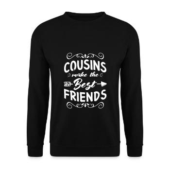 Les cousins se font les meilleurs amis - Sweat-shirt Unisexe - noir - Devant - Alina (178cm) & Michal (187cm)