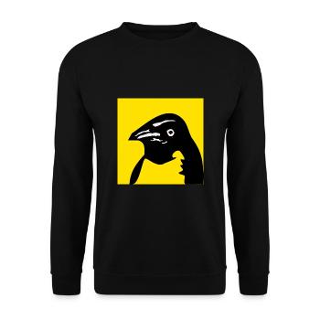 Retro penguin vintage - Unisex Sweatshirt - black - Front - Alina (178cm) & Michal (187cm)