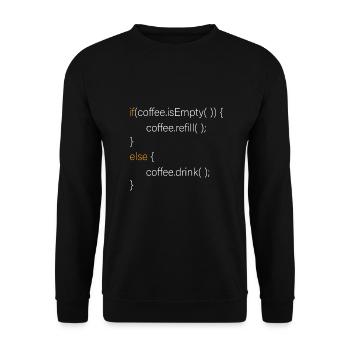 Computer scientist cafe programmer coffee coder code - Unisex Sweatshirt - black - Front - Alina (178cm) & Michal (187cm)
