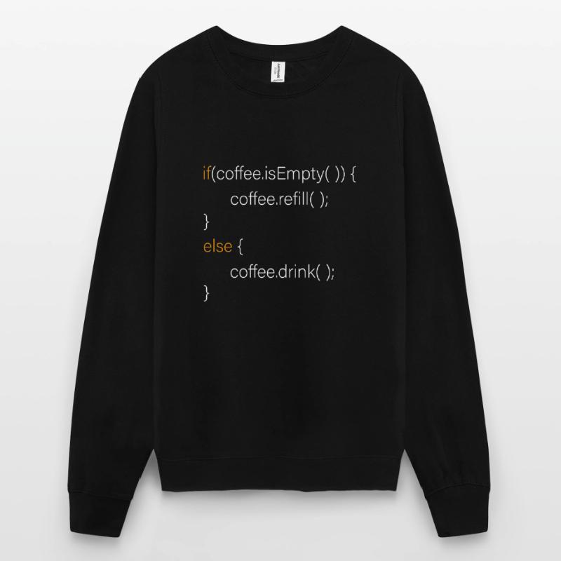 Informaticien café programmeur café codeur code Sweat-shirt Unisexe