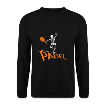 Padel Padeltennis Padeltennis-Halloween-Padel - Unisex Pullover - Schwarz - Vorne - Alina (178cm) & Michal (187cm)