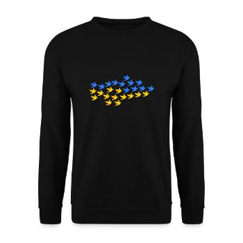 Ukraine - Unisex Pullover - Schwarz - Vorne - Alina (178cm) & Michal (187cm)