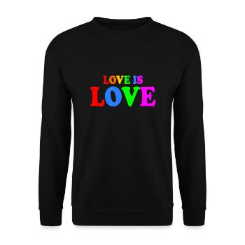 Love is love - Sweat-shirt Unisexe - noir - Devant - Alina (178cm) & Michal (187cm)