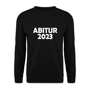 Abitur 2023 - Unisex Pullover - Schwarz - Vorne - Alina (178cm) & Michal (187cm)