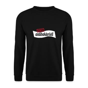 100% antibakteriell gegen Krankheit Geschenk - Unisex Pullover - Schwarz - Vorne - Alina (178cm) & Michal (187cm)